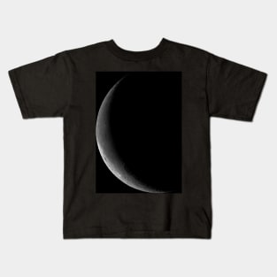 Moon - waning crescent, 14% surface visible Kids T-Shirt